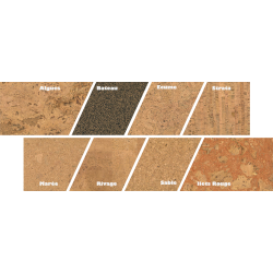 Dalles à coller en liège et caoutchouc BATEAU - LIEGISOL