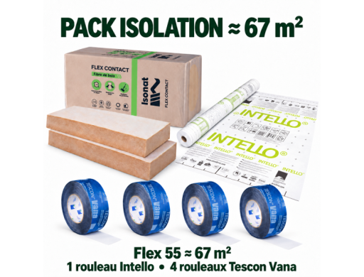 Pack Isolant fibre de bois - 67 m²