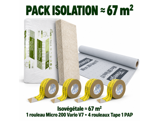 Pack isolant végétale - 67 m²